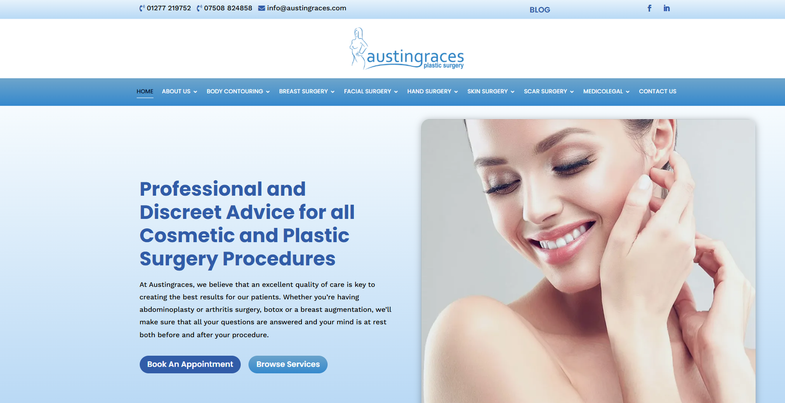 Austin Graces Plastic Surgery website
