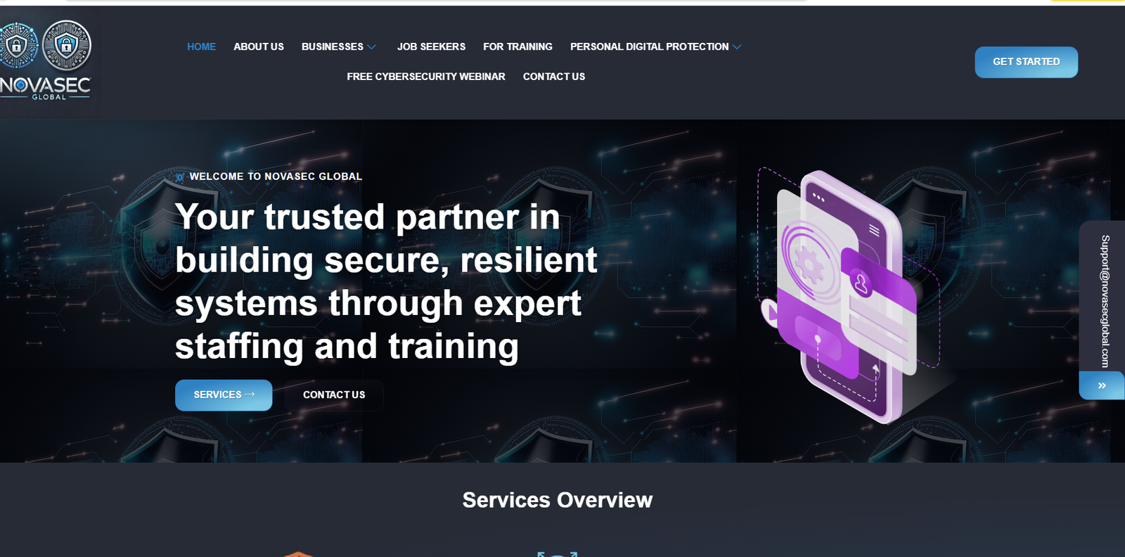Novasec Global website